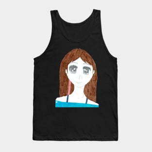 Expressive Anime Girl Tank Top